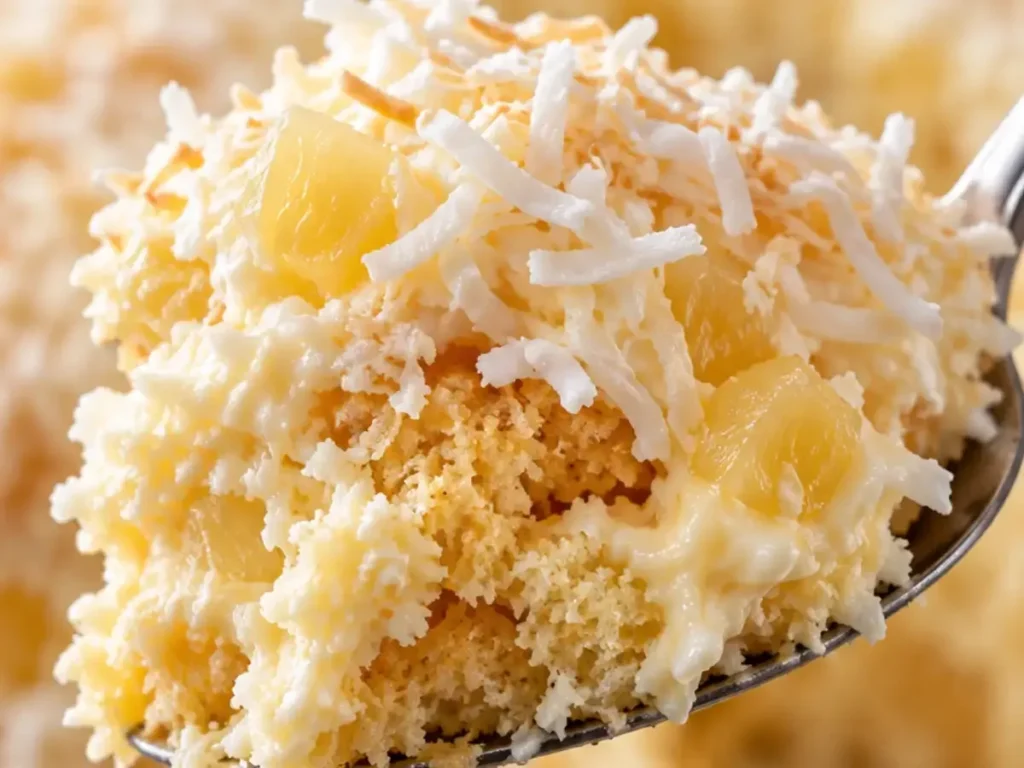 Bolo de Coco com Abacaxi Bem Molhadinho