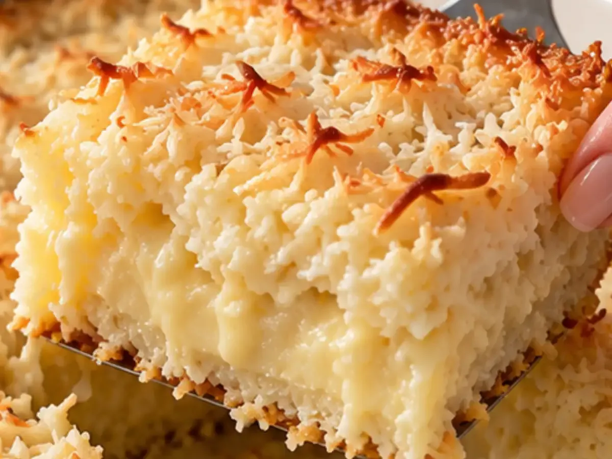 Bolo de Coco Cremoso Sem Glúten