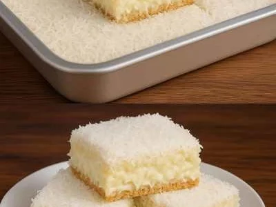 Bolo de coco gelado bem molhadinho
