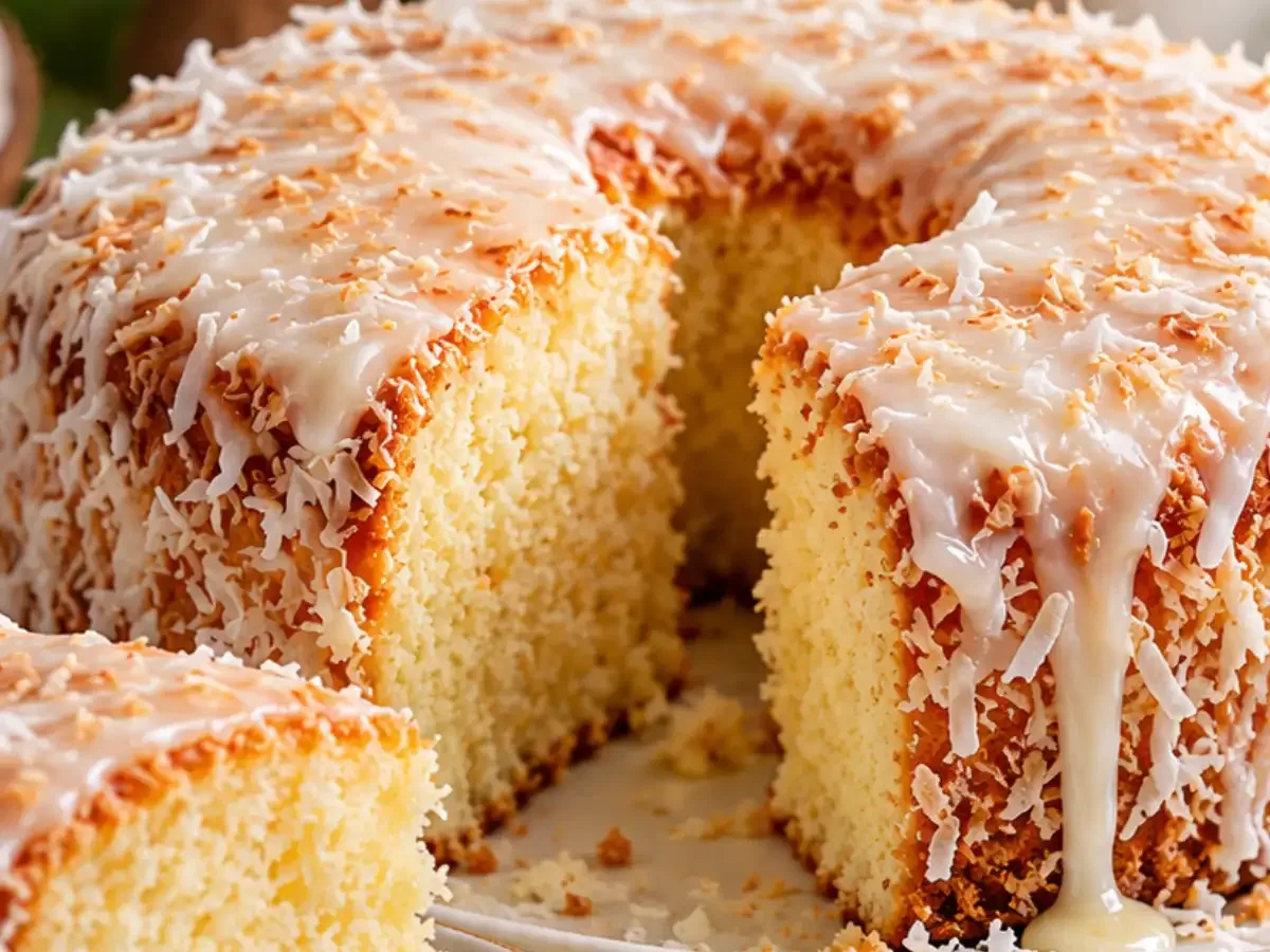 Bolo de Coco Gelado Super Molhadinho (Toalha Felpuda)