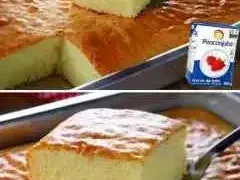 Bolo de creme de leite sem farinha de trigo