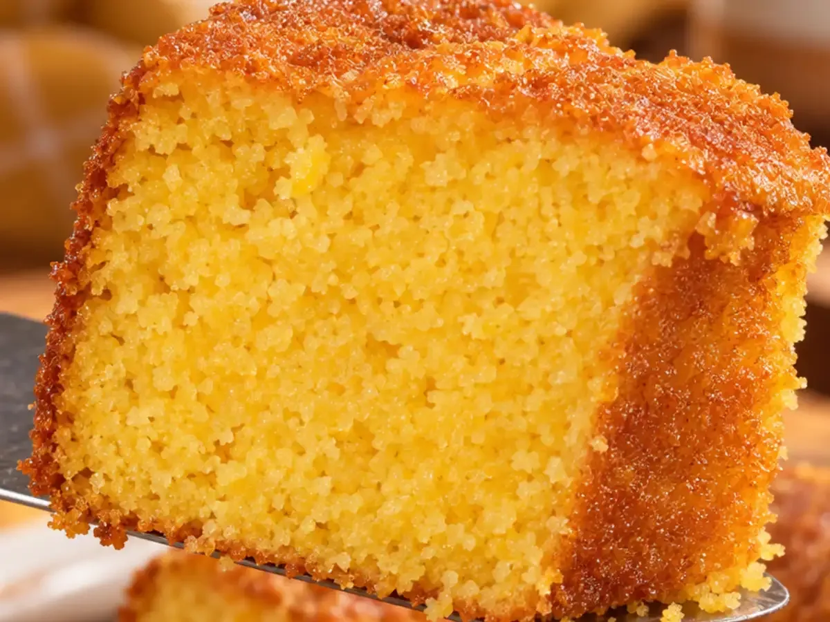 Bolo de Fubá Bem Fofinho com Muçarela