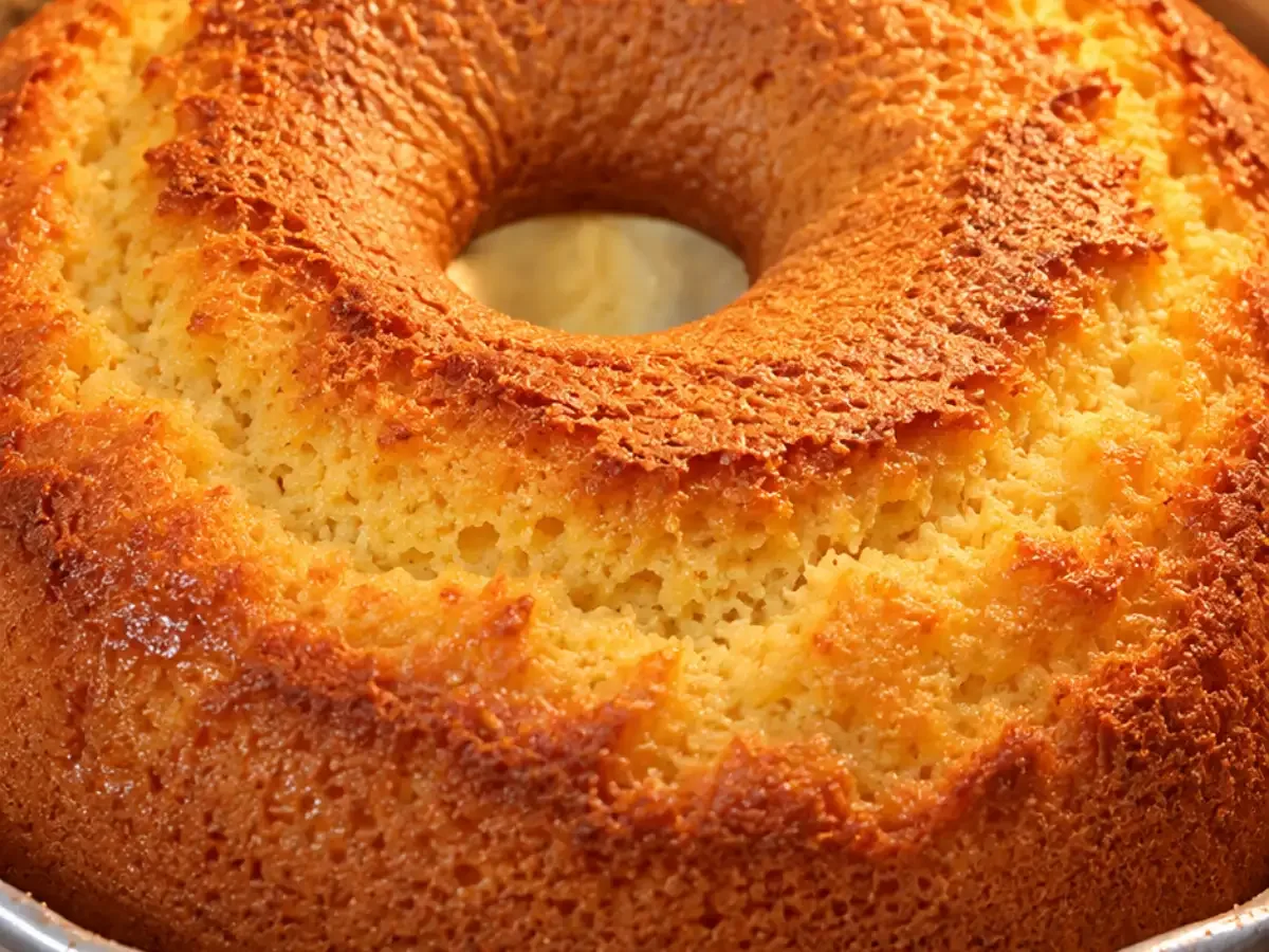 Bolo de Fubá da Vovó com Queijo