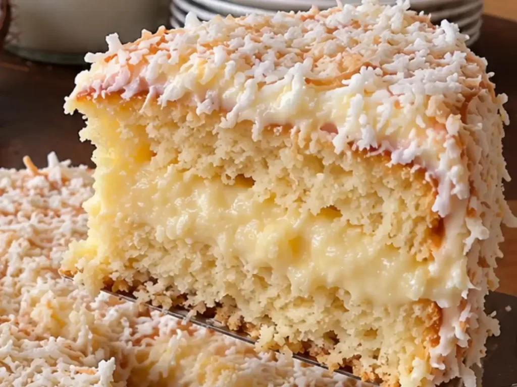 Bolo de Leite em Pó com Coco