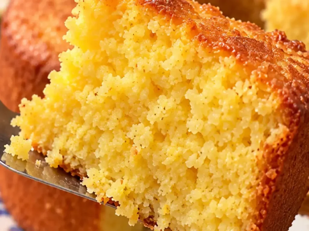 Bolo de milho sem glúten, sem lactose e sem açúcar