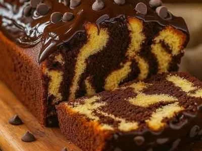 Bolo Mesclado com Cobertura de Chocolate Bom