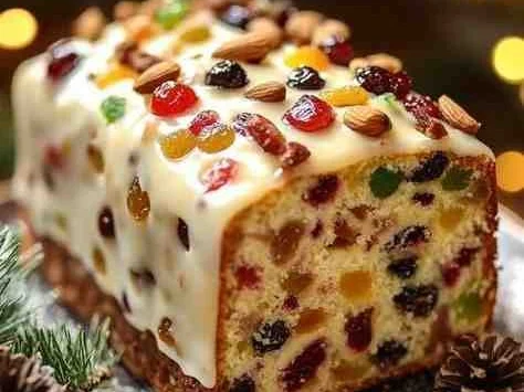 Bolo Natalino de Frutas Secas com Chocolate Branco