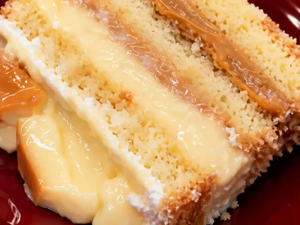 Bolo Pudim Surreal com Doce de Leite e Creme