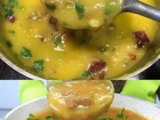 Caldo Cremoso de Mandioca com Linguiça
