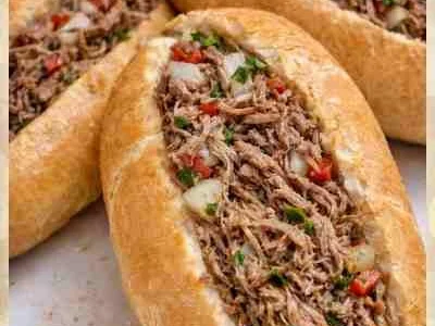 Carne Louca Suculenta para Lanche (Lagarto desfiado)