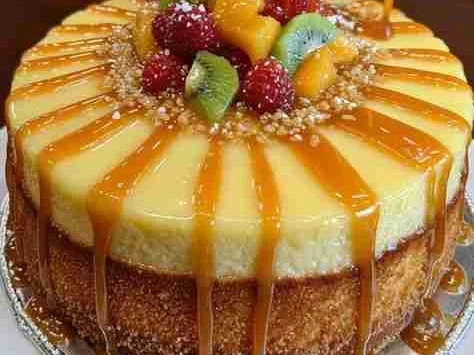 Cheesecake de Caramelo com Frutas