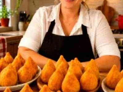 Coxinha Cremosa com Massa de Mandioca