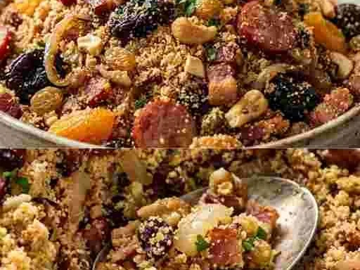Farofa com Calabresa e Frutas Secas