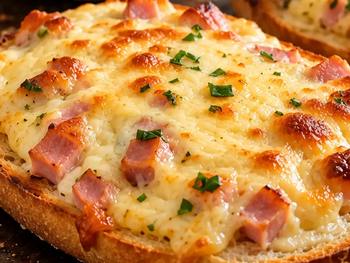 Lanche de Pão Amanhecido com Recheio Cremoso de Queijo e Presunto