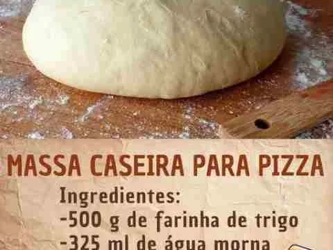 Massa de Pizza Caseira Simples pronto para servir