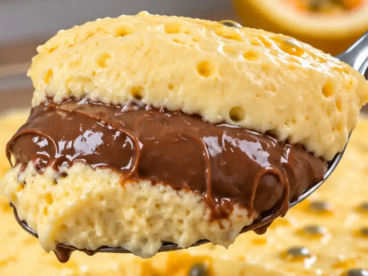 Mousse Trufado de Maracujá com Creme de Avelã