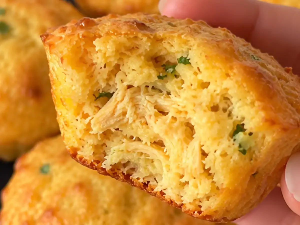 Muffin de Frango sem Glúten, sem Leite e sem Óleo
