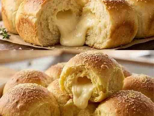 Pãezinhos Recheados com Queijo