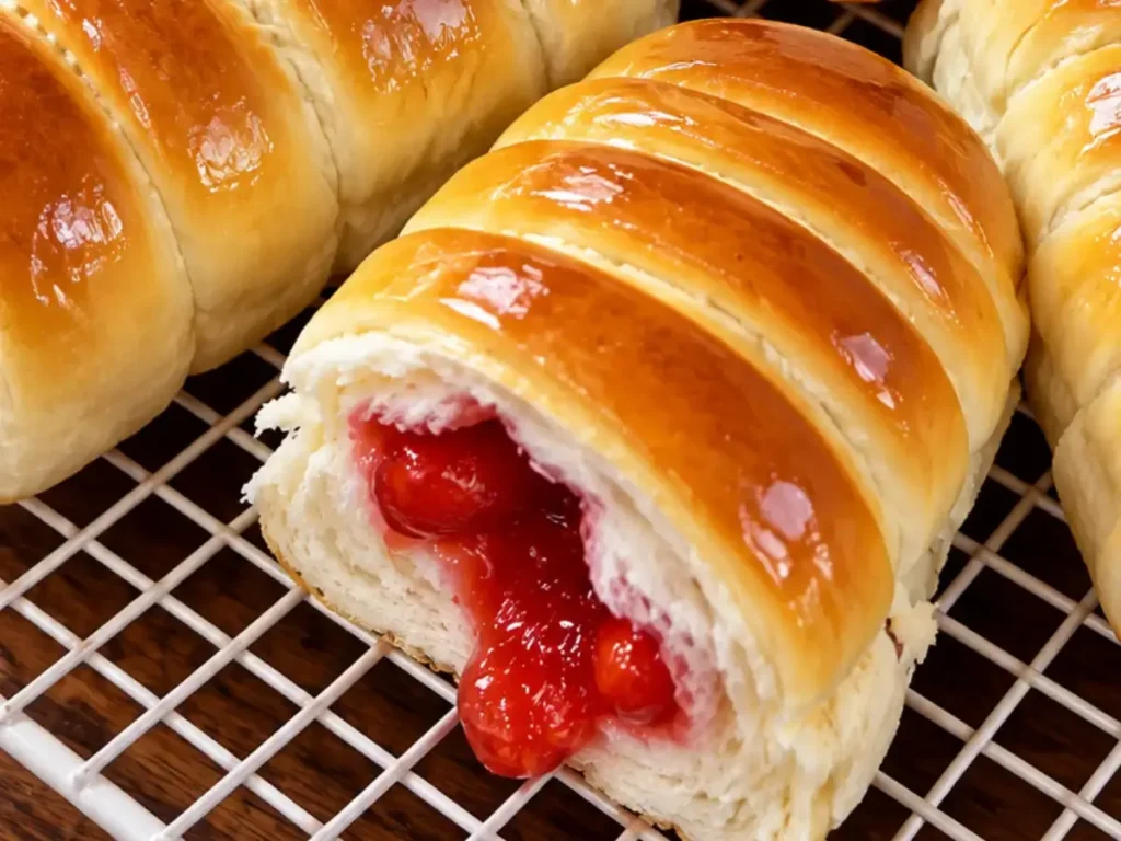 Pãozinho Doce Recheado (geleia de morango e mirtilo)