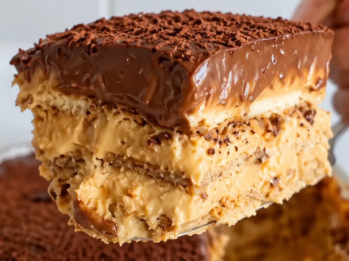 Pavê Cremoso de Doce de Leite com Chocolate