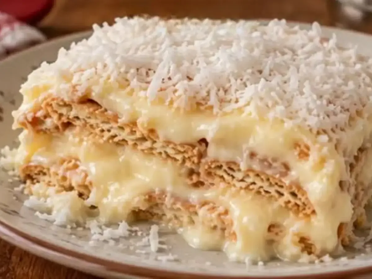 Pavê de Bolacha Maisena Cremoso