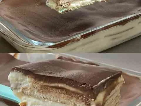 Pavê de Bolacha Tradicional com Chocolate Nobre