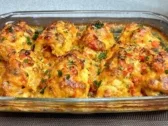 Peito de Frango Recheado Assado e Suculento (Recheio Cremoso de Espinafre e Cogumelos)