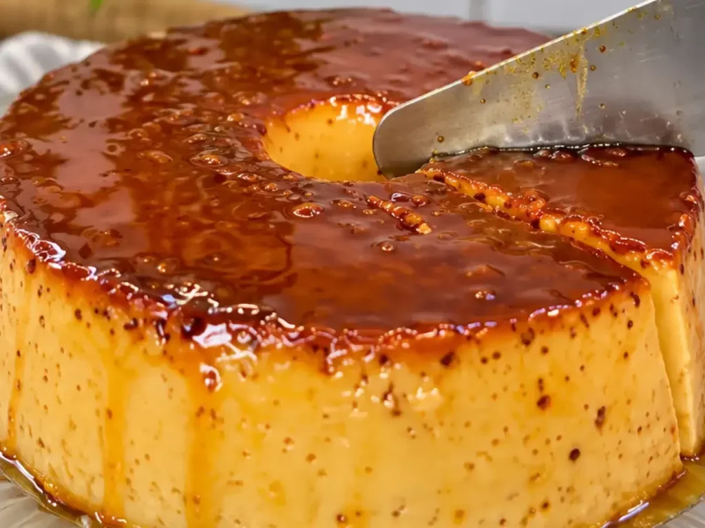 Pudim de Doce de Leite com Paçoca e Chocolate Branco