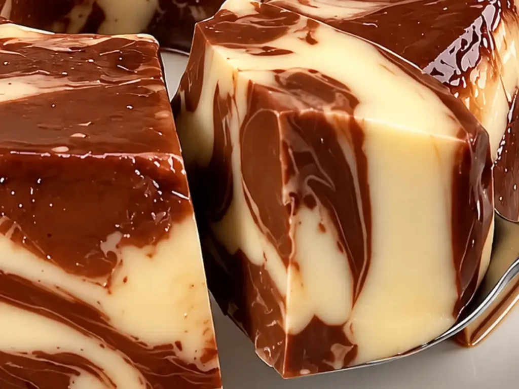 Pudim Mesclado de Leite e Chocolate (Gelado e Cremoso)