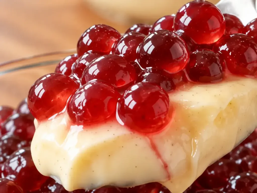 Sagu de Vinho com Creme de Baunilha