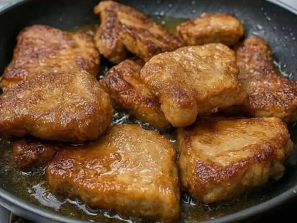 Carne Suína Macia com Alho e Temperos em Molho Caseiro