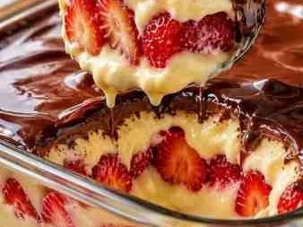 Sobremesa Trufada de Morango com Chocolate