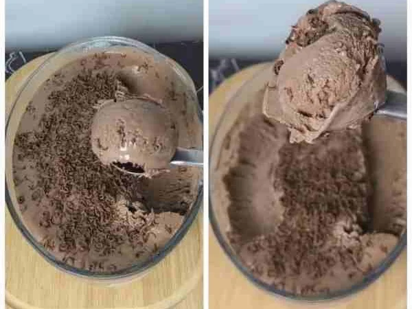 Sorvete Cremoso de Leite Ninho com Chocolate