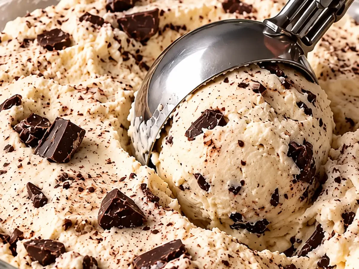 Sorvete de Leite Ninho com Flocos de Chocolate
