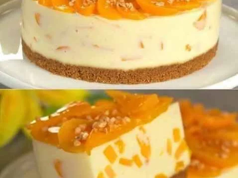 Tarte de Pêssego Gelada (sem forno)