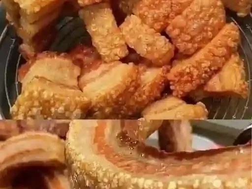 Torresmo crocante com vinagre
