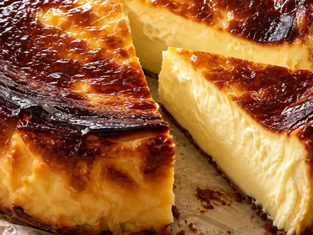 Torta Basca Super Cremosa com Casquinha Dourada