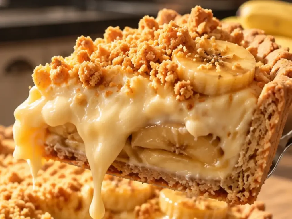 Torta Cremosa de Banana com Casquinha Crocante