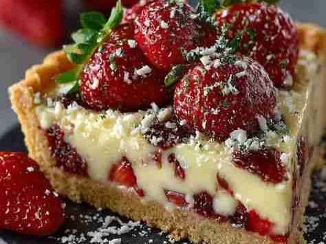 Torta de Morango com Creme Branco