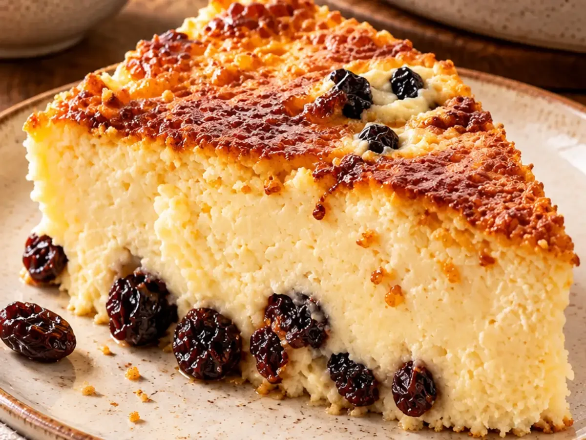 Torta de Ricota com Uva Passa