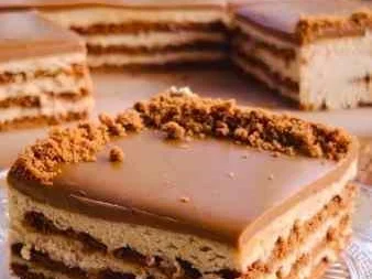 Torta Gelada de Biscoito e Doce de Leite